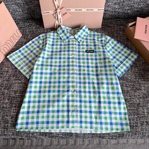 MiuMiu plaid shirt short sleeved